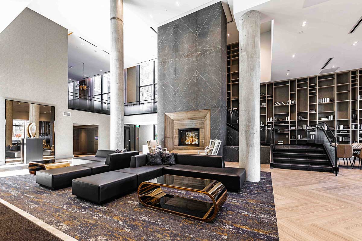 Lobby at 2450 Old Bronte Road.